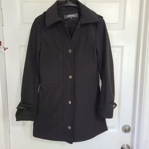 Kenneth Cole Reaction Woman's Hooded Coat, Size: XS Color: Black